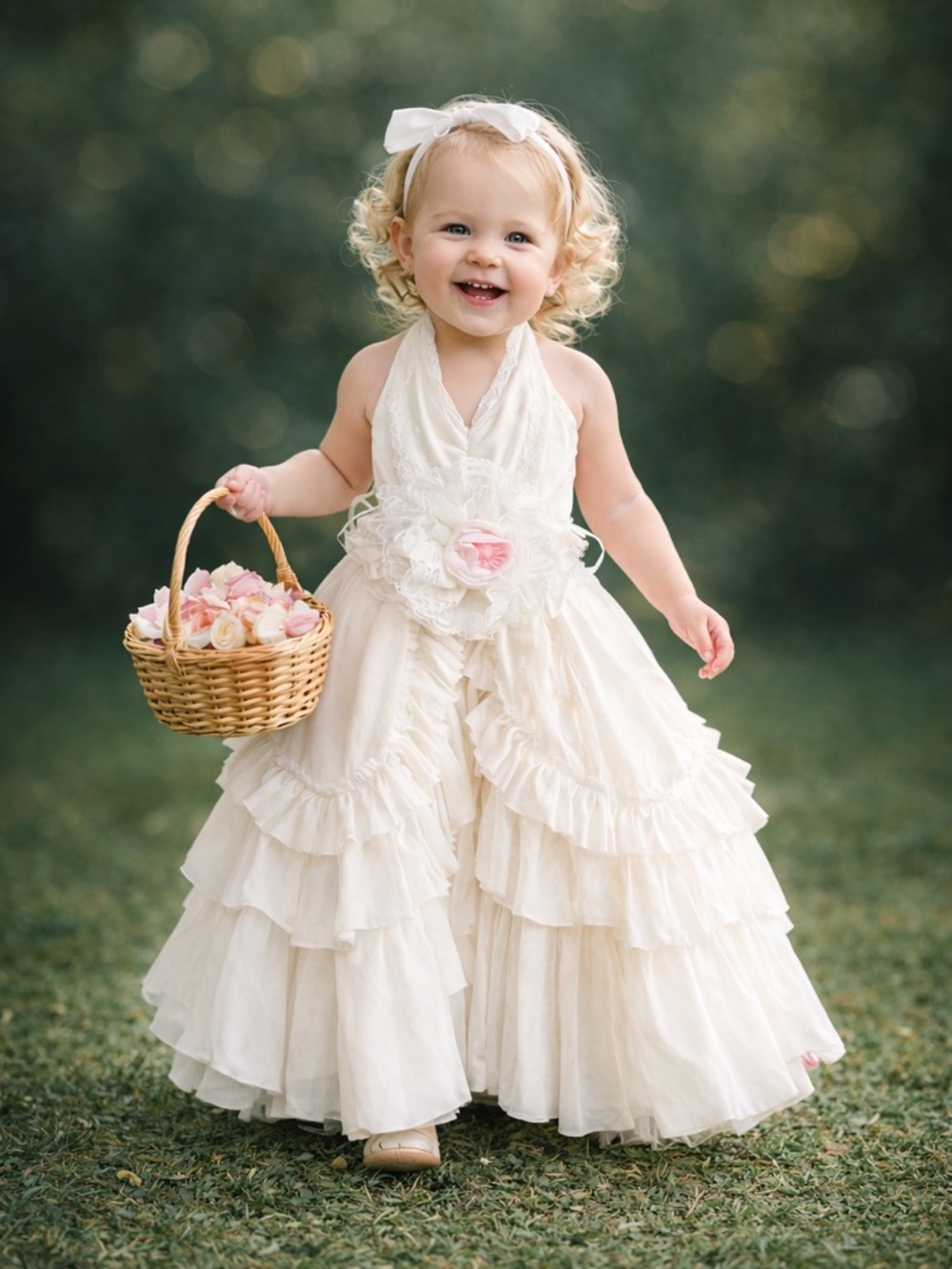 Trish Scully NWOT 2T Toddler Girls Flower Girl white dress